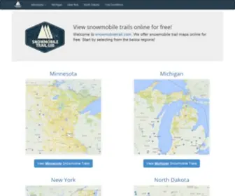 Snowmobiletrail.com(View snowmobile trails online for free) Screenshot