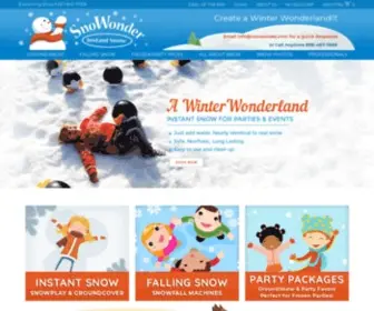 Snowonder.com(Buy Instant Artificial Snow) Screenshot