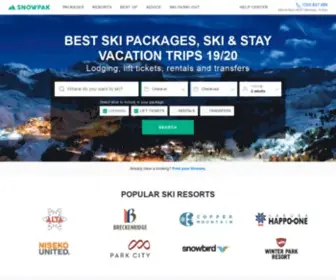 Snowpak.com.au(Ski Packages) Screenshot