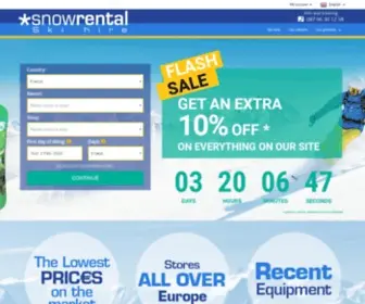 Snowrental.co.uk(Ski hire SNOWRENTAL) Screenshot