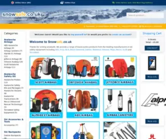 Snowsafe.co.uk(Avalanche Safety Equipment & Backcountry Products) Screenshot