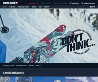 Snowskool.com(We offer the world's best ski instructor courses) Screenshot