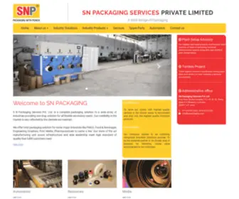 Snpackaging.com(S N Packaging Services Pvt) Screenshot