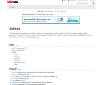 Snpedia.com(Snpedia) Screenshot