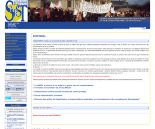 SNPST.org(Santé au travail) Screenshot
