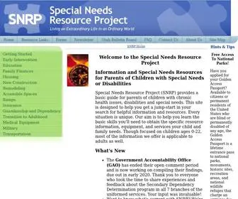 SNRproject.info(Special Needs Resource Project) Screenshot