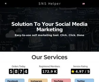 SNshelper.com(SNS Helper) Screenshot
