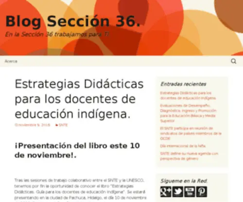 Snteseccion36.org.mx(Snteseccion 36) Screenshot