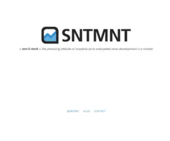 SNTMNT.com(Social sentiment analysis for financial markets such as stocks) Screenshot