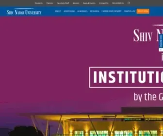 Snu.edu.in(Shiv Nadar University) Screenshot