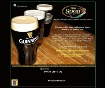 Snugpub.com(The Snug Irish Pub with food and live music in Hingham Square) Screenshot