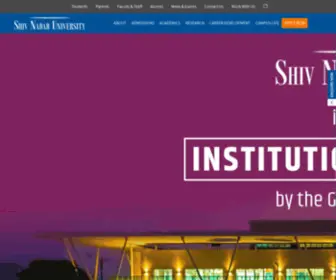 Snu.in(Shiv Nadar University Delhi NCR (Institution of Eminence)) Screenshot