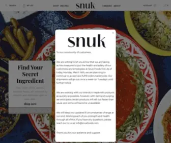 Snukfoods.com(SNUK FOODS) Screenshot