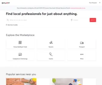 Snupit.co.za(Find the best rated Local Service Professionals Online) Screenshot