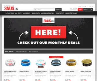 Snus.us(Your premium snus store online) Screenshot
