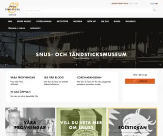 Snusochtandsticksmuseum.se(Tändstickor) Screenshot