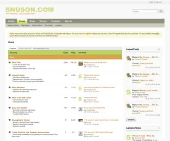 Snuson.com(SnusOn Snus Forum and Community: Swedish Snus) Screenshot