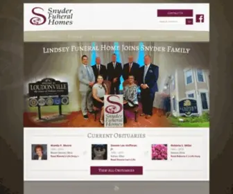 SNyderfuneralhomes.com(Snyder Funeral Homes) Screenshot