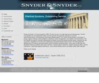 SNyderlaw.net(Telecommunications Attorneys NY & NJ) Screenshot