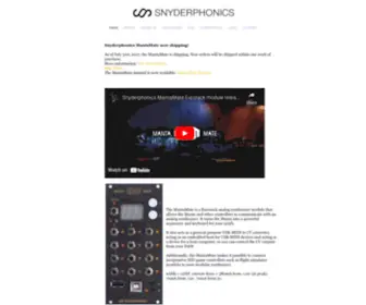 SNyderphonics.com(Snyderphonics Instruments) Screenshot