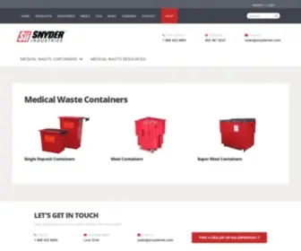 SNyderplasticsolutionsmedicalwaste.com(Medical Waste Disposal Containers) Screenshot