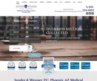 SNyderwenner.com(Arizona Medical Malpractice Lawyer) Screenshot