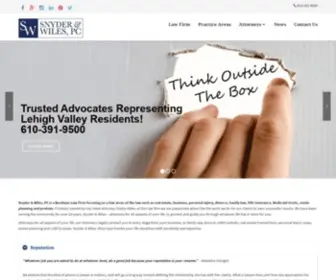 SNyderwileslaw.com(Snyder &amp; Wiles) Screenshot