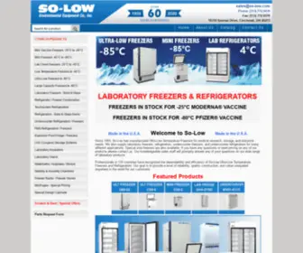 SO-Low.com(Ultra-Low Temperature Refrigerators Freezers for science, research, storage, and industrial needs) Screenshot