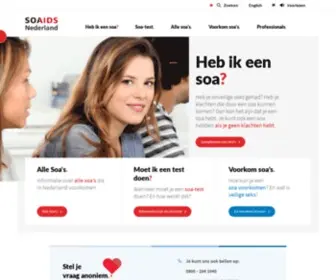 Soaaids.nl(Soa Aids Nederland) Screenshot