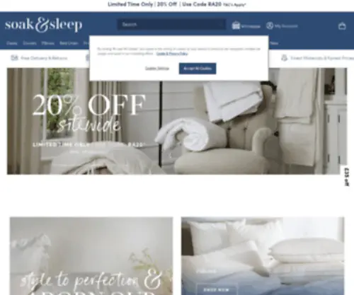 Soakandsleep.com(Bedding & Bath Products) Screenshot