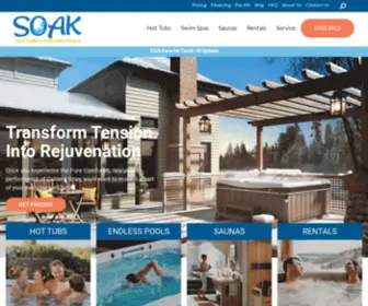 Soakhottubs.com(Soak Hot Tubs and Endless Pools) Screenshot