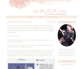 Soaliciasays.com(So Alicia Says) Screenshot