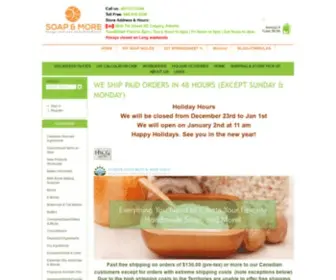 Soapandmore.com(Soap Making Supplies & Homemade Soap Workshops) Screenshot