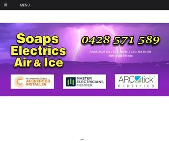 Soapselectrics.com.au(Soaps Electrics Air & Ice) Screenshot