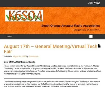 Soara.org(South Orange Amateur Radio Association) Screenshot