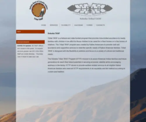 Sobobatanf.org(Soboba Tribal TANF) Screenshot