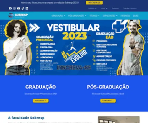 Sobresp.com.br(Faculdade SOBRESP) Screenshot