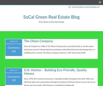 Socalgreenrealestateblog.com(SoCal Green Real Estate Blog) Screenshot