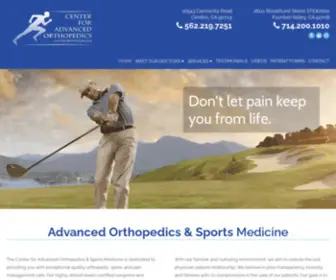 Socalorthopedic.com(The Center for Advanced Orthopedics & Sports Medicine) Screenshot