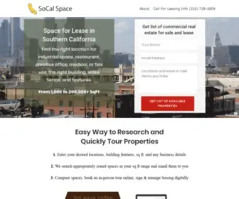 Socalspace.com(Commercial Real Estate Listings in Southern California) Screenshot
