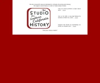 Socalstudio.org(The Studio for Southern California History) Screenshot