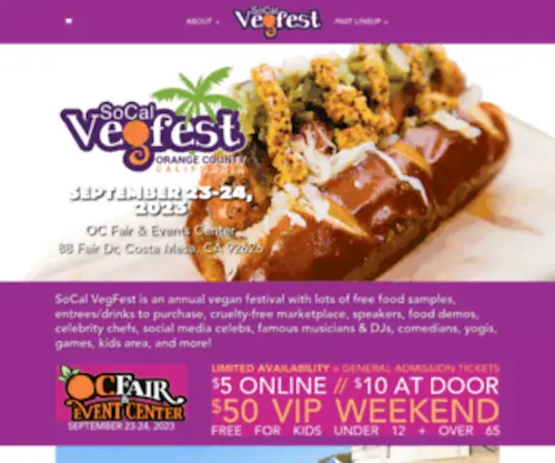 Socalvegfest.org(SoCal VegFest 2020) Screenshot