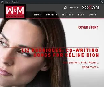 Socanmagazine.ca(SOCAN Words and Music) Screenshot