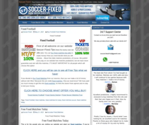 Soccer-Fixed.tips Screenshot