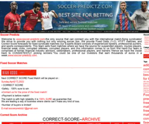 Soccer-Predictz.com(Soccer Predictz Fixed Matches) Screenshot