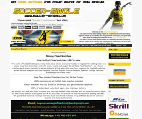 Soccer-Single.com Screenshot