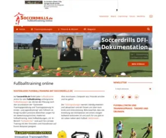 Soccerdrills.de(Fußballtraining auf) Screenshot