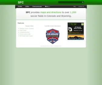 Soccerfieldsofcolorado.com(Soccer Fields of Colorado) Screenshot
