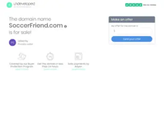 Soccerfriend.com(Forsale Lander) Screenshot