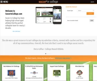 Soccerincollege.com(Sports in College) Screenshot